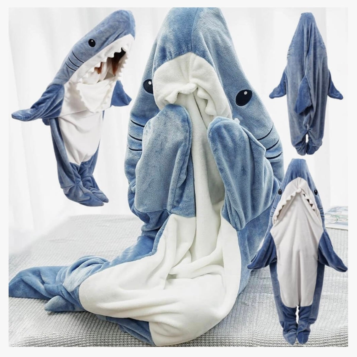 Snuggle Shark Onesie in blue