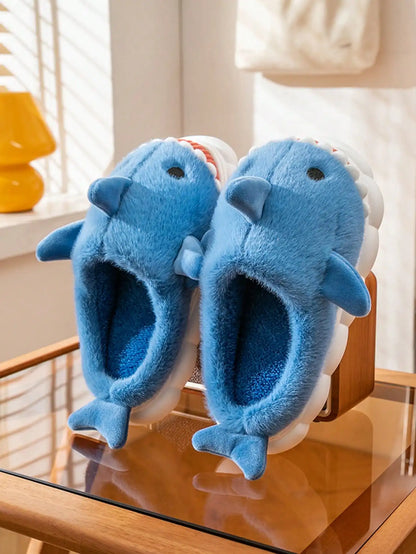 Shark slippers pair