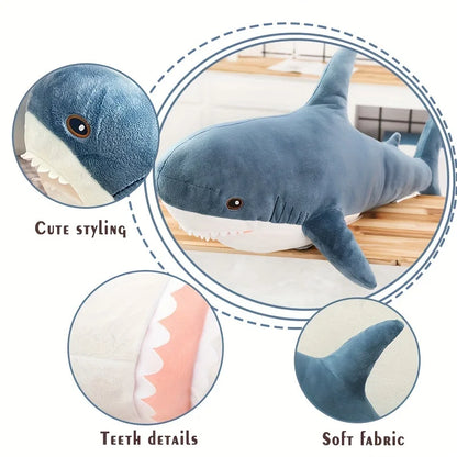 Shark plush with child